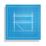 gezeichnetes Gerüst als Icon